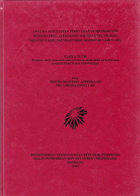 Analisa Kajian Persyaratan Metrologis Integrating-Averaging Sound Level Meters Menurut Rekomendasi OIML Nomor 88 Tahun 1998