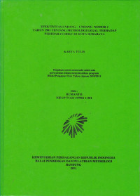 Efektivitas undang-undang nomor 2 tahun 1981 tentang metrologi legal terhadap peredaran BDKT di kota Surabaya