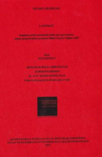 STUDI LAPANGAN: Diajukan untuk memenuhi salah satu persyaratan dalam menyelesaikan program Diklat Penera tingkat Ahli