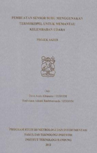 Pembuatan sensor suhu menggunakan termokopel untuk memantau kelembaban udara