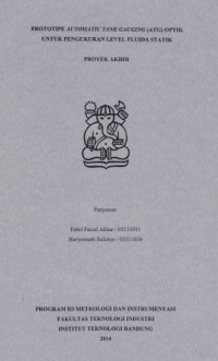 Prototipe automatic tank gauging (ATG) optik untuk pengukuran level fluida statik