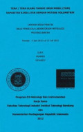 Tera / tera ulang Tangki Ukur Mobil (TUM) kapasitas 8.000 liter dengan metode volumetrik: Laporan kerja praktik Balai Pengelola Laboratorium Metrologi Provinsi Banten periode 4 Juni 2012 s.d 13 Juli 2012