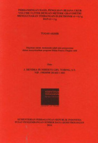 Perbandingan Hasil Pengujian Bejana Ukur Volume 5 Liter dengan Metode Gravimetri menggunakan Timbangan Elektronik d=0,1 g dan d=1 g