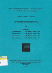 Pelaksanaan sidang tera ulang di Kecamatan Pamulihan Kabupaten Sumedang Laporan studi lapangan : Diajukan untuk memenuhi salah satu persyaratan dalam menyelesaikan program Diklat Penera Tingkat Terampil