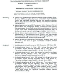 Permendag No. 31 Tahun 2011 tentang Barang Dalam Keadaan Terbungkus (BDKT)