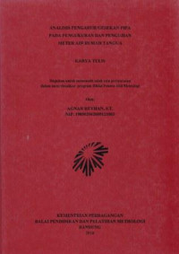 Analisa pengaruh gesekan pipa pada pengukuran dan pengujian meter air rumah tangga