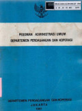 Pedoman Administrasi Umum Departemen Perdagangan dan Koperasi