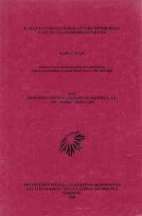 Kajian fungsionalitas alat tere meter pulsa warung telkomunikasi TW10704
