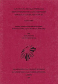 Kajian tentang persyaratan metrologi spektrofotometer untuk laboratorium medis berdasarkan R-135 OIML edisi tahun 2004