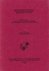 Kriteria kromatografi gas untuk pengukuran pestisida berdasarkan OIML R 82