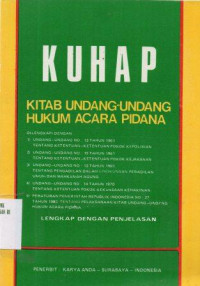 KUHAP: Kitab undang-undang hukum acara pidana