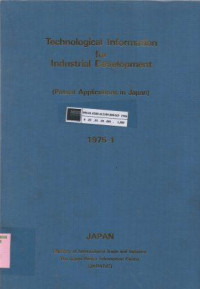 Technological Information for Industrial Development : Patent Applications in Japan 1975-1