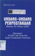 Undang-undang perpustakaan nomor 43 tahun 2007